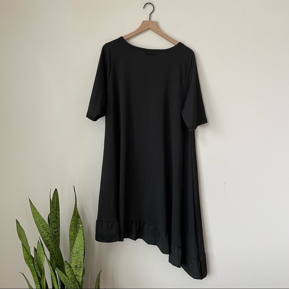 Junarose Plus Size Asymmetric Ruffle Hem Swing Dress - Picture 10 of 10